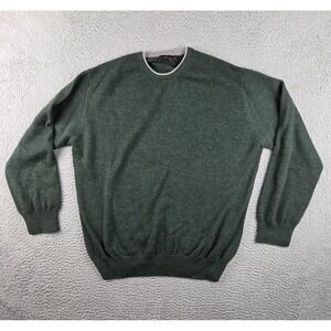 Peru Unlimited Sweater Mens 2XL Green Baby Alpaca Wool Pullover Made Peru
